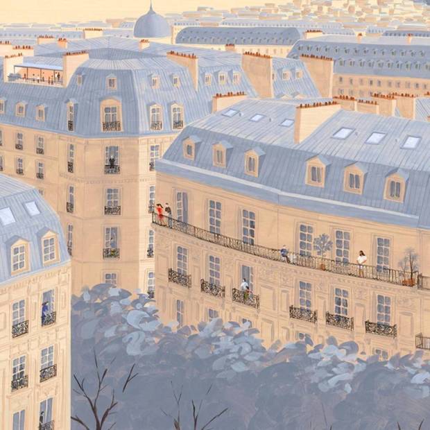 Papier peint Panoramique Toits de Paris