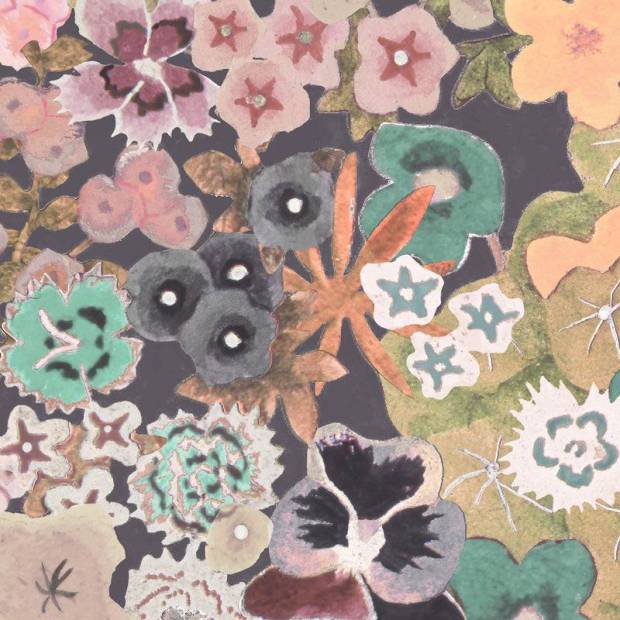 Papier peint Champs fleuris