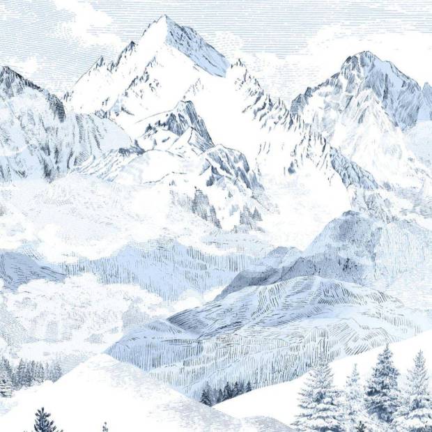 Papier peint panoramique sur mesure Les Cimes