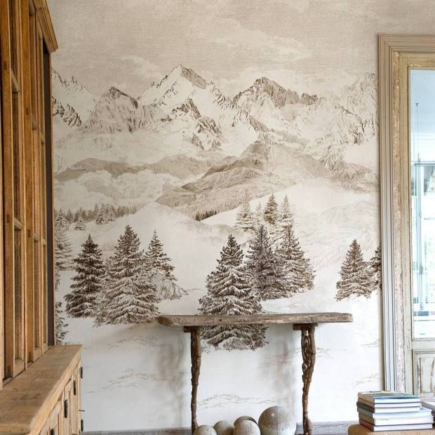 Papier peint panoramique sur mesure Les Cimes