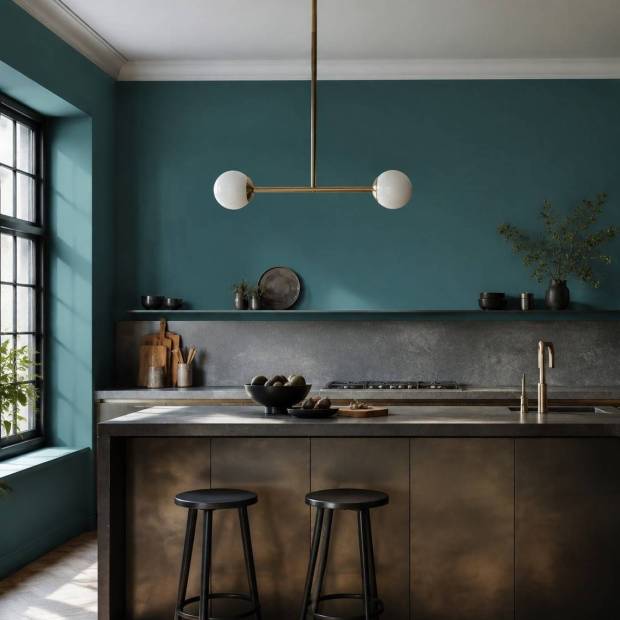 Peinture Bleu Petrole