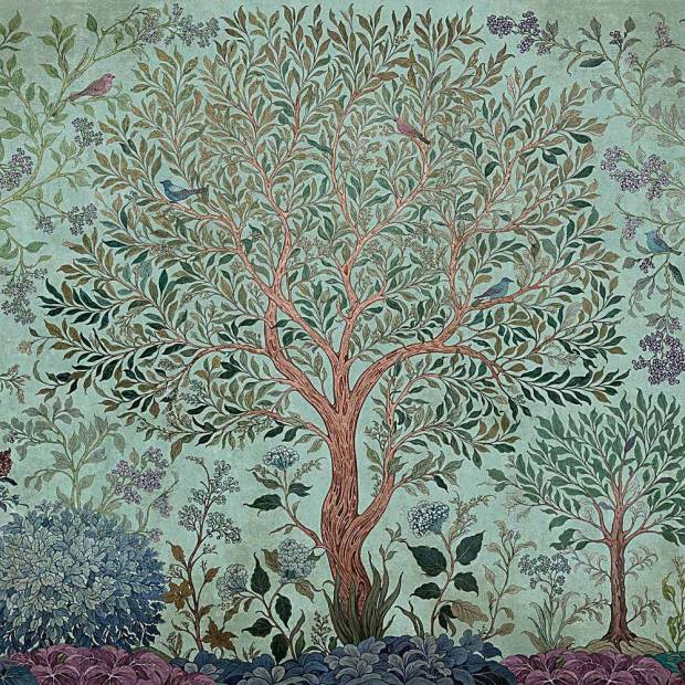Papier peint panoramique sur mesure Varanasi Tree Intissé