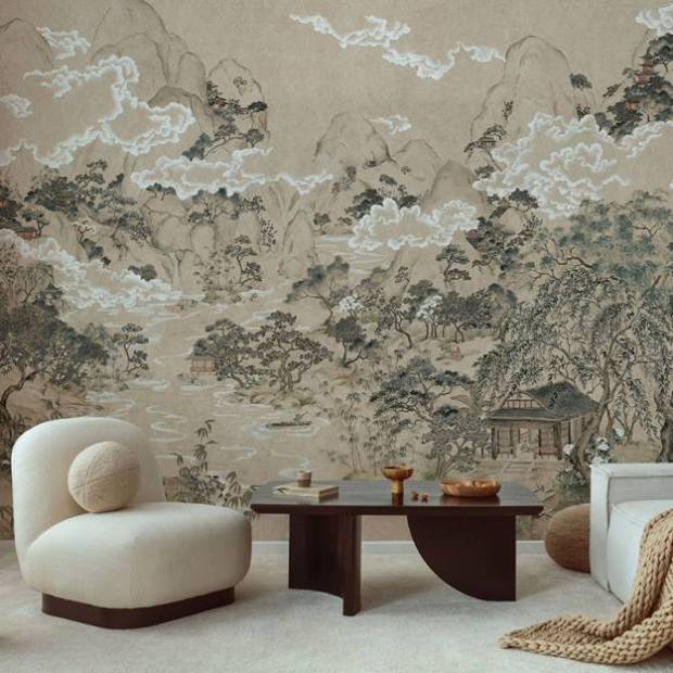 Papier peint Panoramique sur mesure Dans les nuages intissé