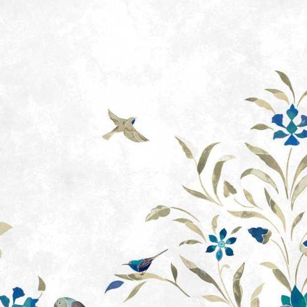 Papier peint Panoramique sur mesure Palais floral suspendu Intissé