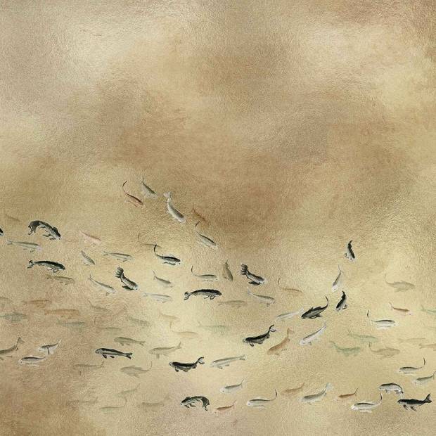 Papier peint panoramique Koi Gold&Silver