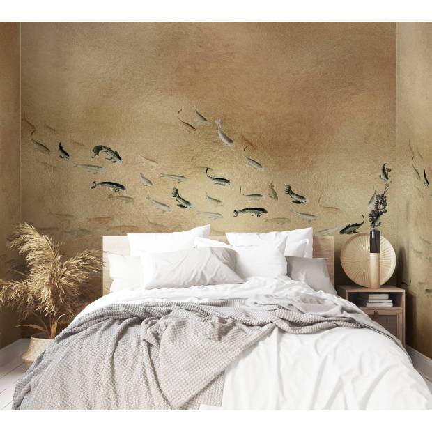 Papier peint panoramique Koi Gold&Silver