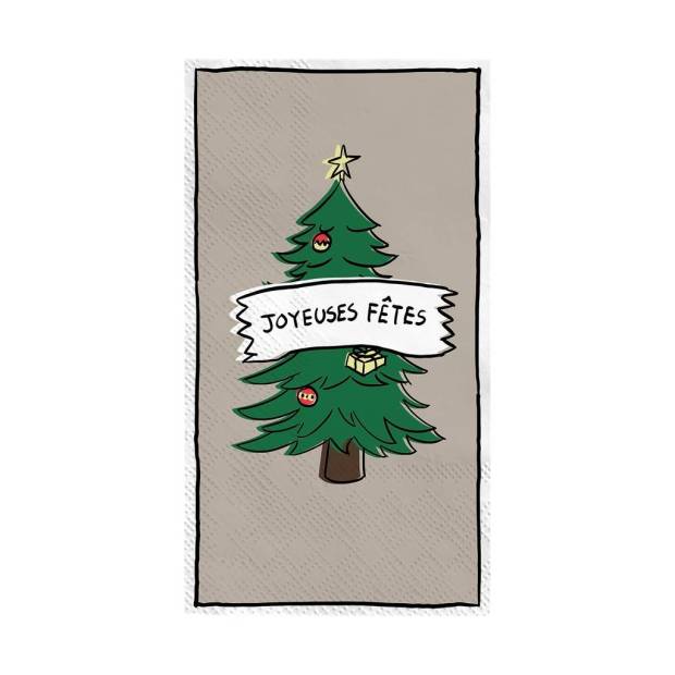 Lot de serviette Papier rectangle Sapin