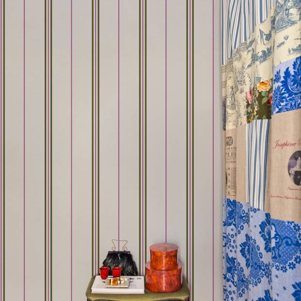 Papier peint Rayure Ines de La Fressange